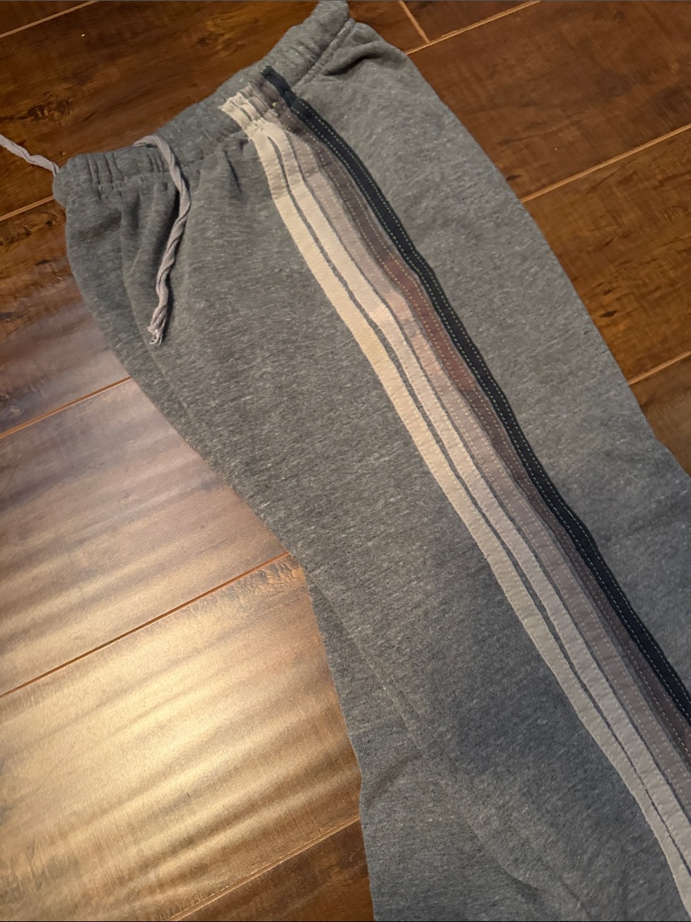 Aviator Nation Gray Track Pants with Multi-Stripe Side Panel - Picture 6 of 8